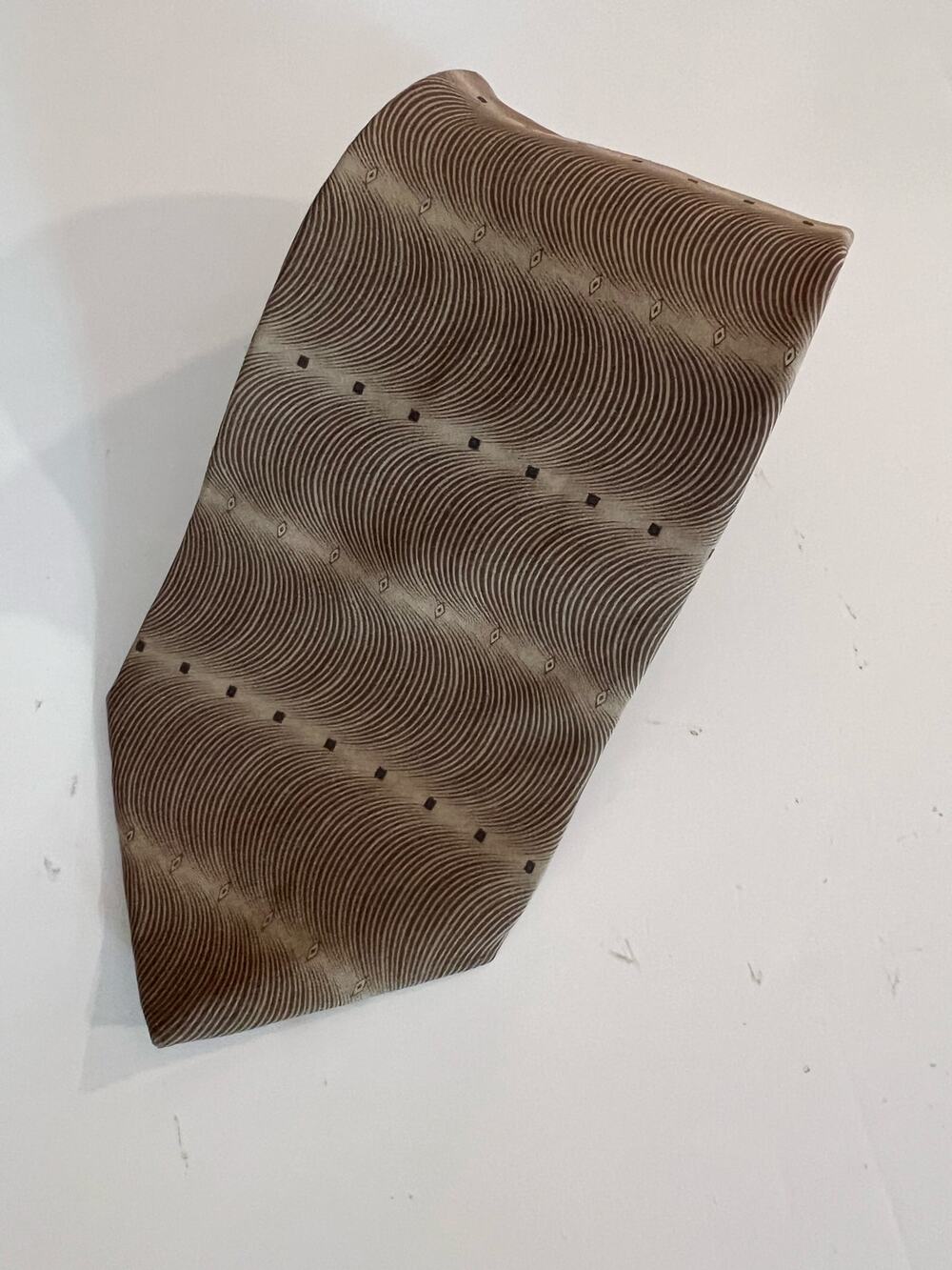 Bill Blass Black Label 100% Silk Neck Tie Gold Black Abstract JL